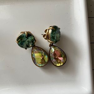 J. Crew Double Stone Drop Earrings, NWOT